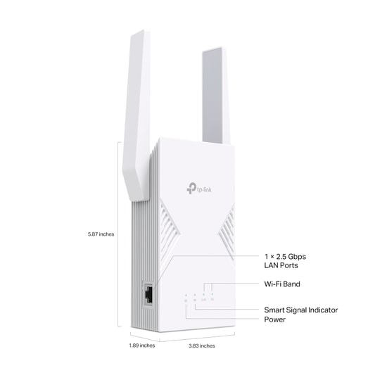 TP-Link RE235BE BE3600 WiFi 7 Menzil Genişletici - Çift Bant 3.6 Gbps, 2.5G Port, MLO, EasyMesh, AP Modu, 2 Anten
