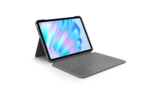Logitech Combo Touch iPad Air 11 inç M2 Türkçe Klavyeli Kılıf (920-013126) - Aydınlatmalı, Smart Connector, Siyah