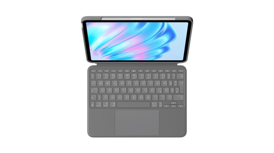 Logitech Combo Touch iPad Air 11 inç M2 Türkçe Klavyeli Kılıf (920-013126) - Aydınlatmalı, Smart Connector, Siyah