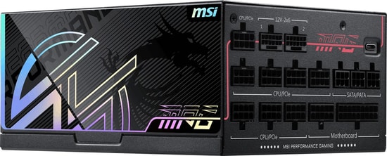 MSI MPG AI1300TS PCIE5.1 1300W 80+ Titanium Güç Kaynağı - ATX 3.1, PCIe 5.1, Çift 12V-2x6, Full Modüler PSU
