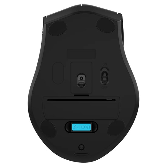 A4 Tech Fstyler FG55S-BLACK Siyah Sessiz Kablosuz Mouse - 3200 DPI, Optik, 7 Tuş, Sağ El, Ergonomik Tasarım, AA Pil