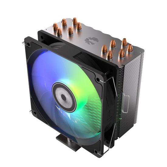 BitFenix E3 Air Cooler BFA-E3-6P120-AK-RP Kule Tipi İşlemci Soğutucu - 120mm Fan, 6 Bakır Isı Borusu, Siyah