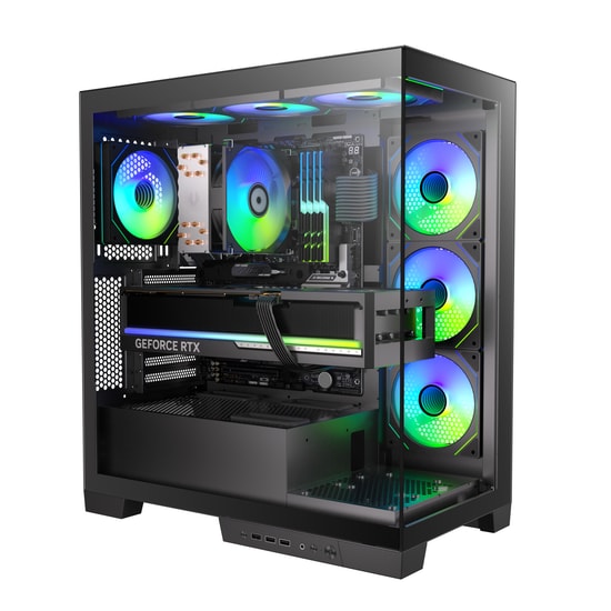 BitFenix E3 Air Cooler BFA-E3-6P120-AK-RP Kule Tipi İşlemci Soğutucu - 120mm Fan, 6 Bakır Isı Borusu, Siyah