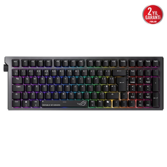 Asus ROG Strix Morph 96 WL Mekanik Oyuncu Klavyesi - Kablosuz, NX V2 Switch, RGB, %96 Layout, TR Q, ABS Tuşlar