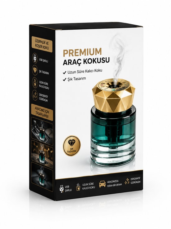 Nettech Castu CZ02 Turuncu Şarj Edilebilir Araç İçi Koku Makinesi (NT-118032) - 500mAh Pil, Alüminyum Gövde, Type-C