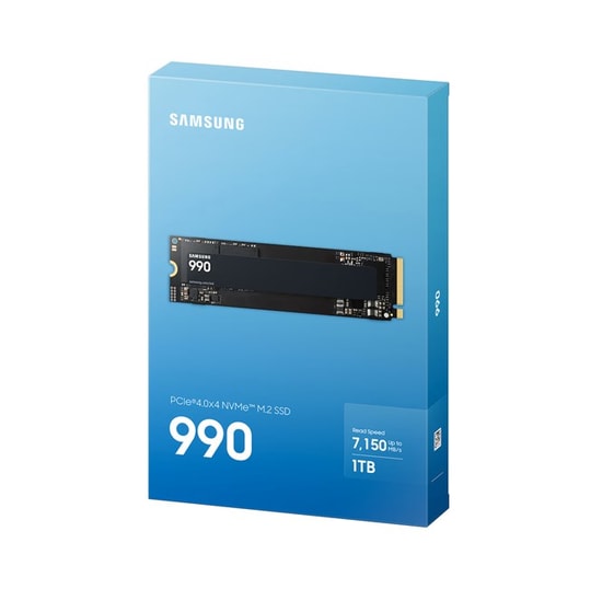 Samsung 990 1TB NVMe M.2 SSD (MZ-V9V1T0BW) - 7150/6450 MB/s Okuma Yazma, PCIe 4.0, V-NAND, HMB Önbellek Teknolojisi