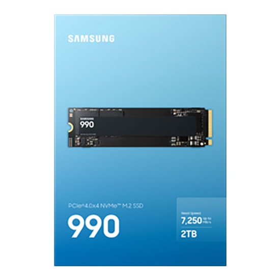 Samsung 990 2TB NVMe M.2 SSD (MZ-V9V2T0BW) - 7250/6450 MB/s Okuma Yazma, PCIe 4.0, V-NAND, HMB Önbellek Teknolojisi