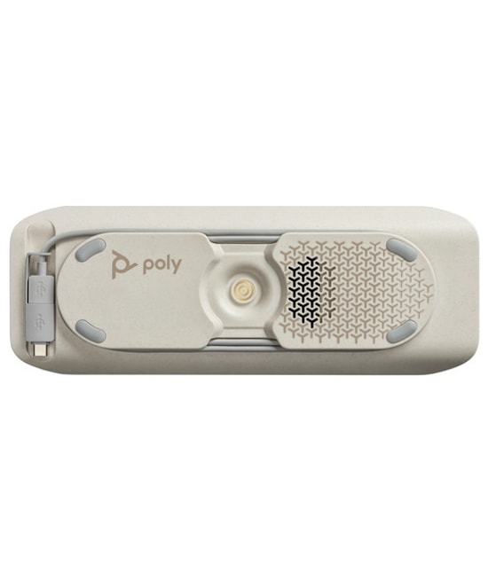 HP Poly Sync 40+ USB-A USB-C Ses Konferans Cihazı (772C5AA) - BT700A Adaptör, 30 Saat Pil Ömrü, Bluetooth, Gümüş