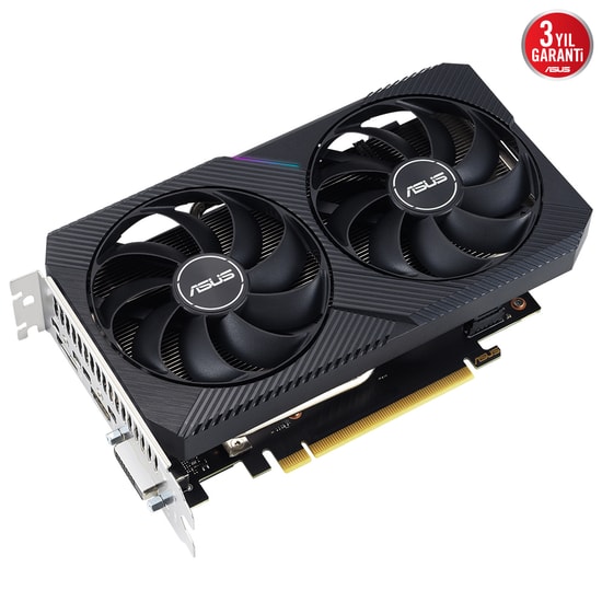Asus Dual GeForce RTX 3050 V2 OC 8GB GDDR6 Ekran Kartı (DUAL-RTX3050-O8G-V2) - 128 Bit, 1852MHz, HDMI, DP, DVI