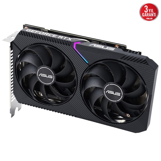 Asus Dual GeForce RTX 3050 V2 OC 8GB GDDR6 Ekran Kartı (DUAL-RTX3050-O8G-V2) - 128 Bit, 1852MHz, HDMI, DP, DVI