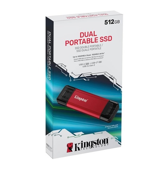 Kingston XS1000 2TB Taşınabilir SSD (SXS1000/2000G) - USB 3.2 Gen 2, 1050MB/s Okuma, 1000MB/s Yazma, Siyah Gövde