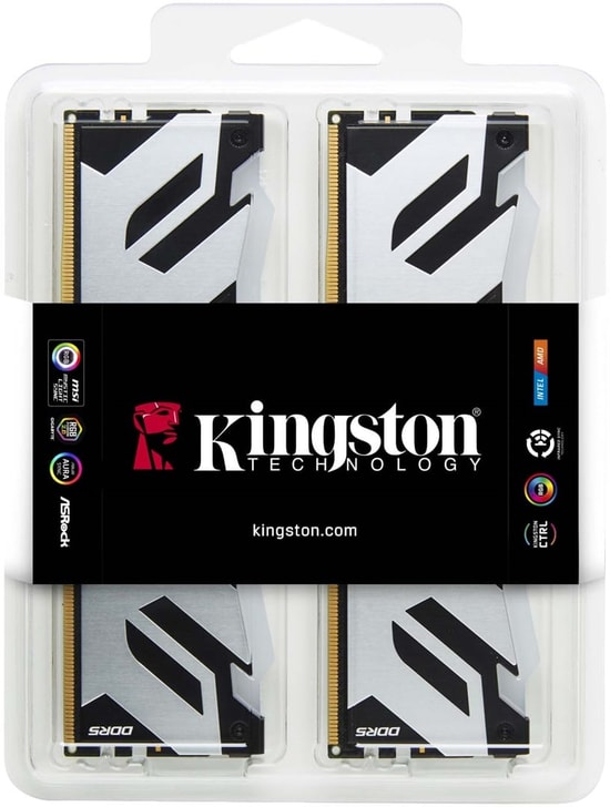Kingston Fury Renegade RGB 32GB (2x16GB) 7200MHz DDR5 RAM (KF572C38RSAK2/32TR) - CL38, Siyah, Oyuncu Belleği