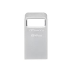 Kingston DataTraveler Micro 64GB USB 3.2 Gen 1 Flash Bellek (DTMC3G2/64GB) - 200MB/s Okuma Hızı, Metal Tasarım