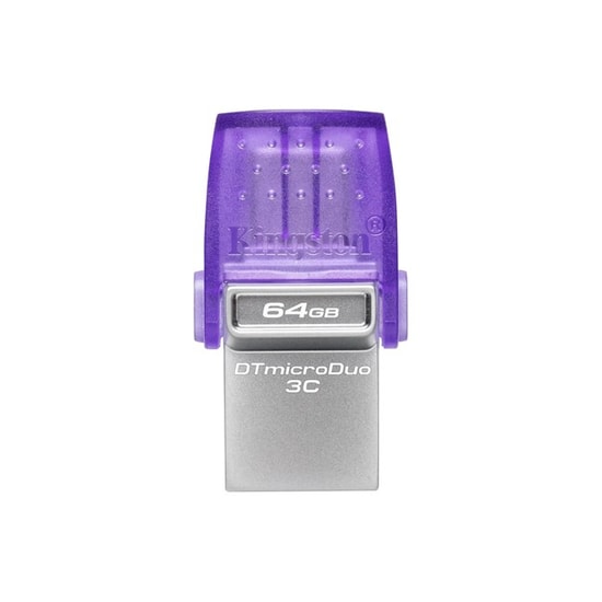 Kingston DataTraveler MicroDuo 3C 64GB USB 3.2 Gen 1 Flash Bellek (DTDUO3CG3/64GB) - 200MB/s Hız, Type-A & Type-C