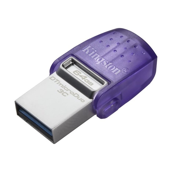 Kingston DataTraveler MicroDuo 3C 64GB USB 3.2 Gen 1 Flash Bellek (DTDUO3CG3/64GB) - 200MB/s Hız, Type-A & Type-C