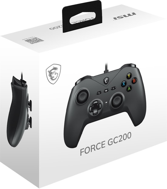 MSI Force GC200 Siyah PC/Android Oyun Kolu - Kablolu, Çift Titreşim Motoru, 2m Kablo, Analog Kontrol, 18 Tuşlu