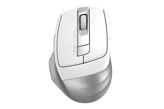 A4 Tech FB35CS-WHITE Beyaz Kablosuz Optik Mouse - 2400 DPI, Bluetooth ve 2.4G Nano, Şarjlı, 6 Tuşlu, Ergonomik