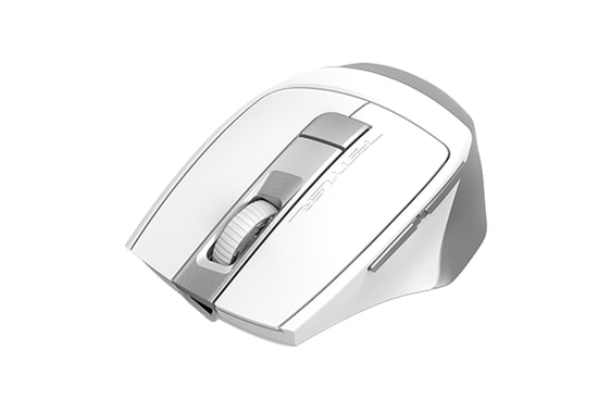 A4 Tech FB35CS-WHITE Beyaz Kablosuz Optik Mouse - 2400 DPI, Bluetooth ve 2.4G Nano, Şarjlı, 6 Tuşlu, Ergonomik