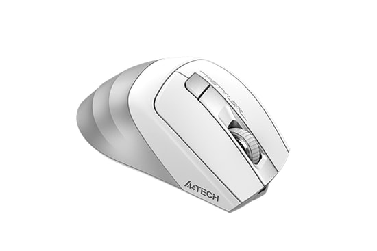 A4 Tech FB35CS-WHITE Beyaz Kablosuz Optik Mouse - 2400 DPI, Bluetooth ve 2.4G Nano, Şarjlı, 6 Tuşlu, Ergonomik