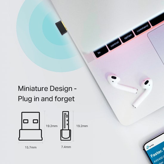 TP-Link Archer T600UB Nano AC600 Dual Band Wi-Fi Bluetooth 4.2 USB Adaptör - 600 Mbps, WiFi 5, Nano Boyut, Dahili Anten