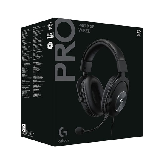 Logitech G Pro X SE Siyah Kablolu Oyuncu Kulaklığı (981-001470) - 50mm Sürücü, Stereo Ses, Mikrofonlu, USB/3.5mm