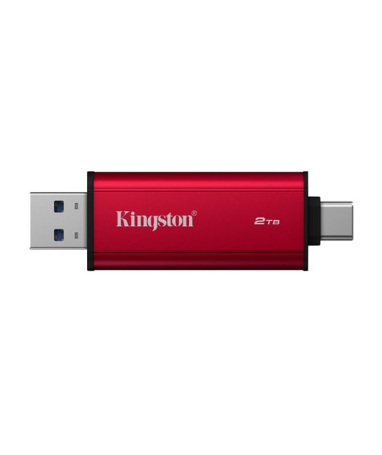 Kingston SPSD 2TB Dual USB-A/C Taşınabilir SSD (SPSD/2TB) - USB 3.2 Gen 2, 1050/950MB/s Hız, Kompakt Kırmızı Gövde
