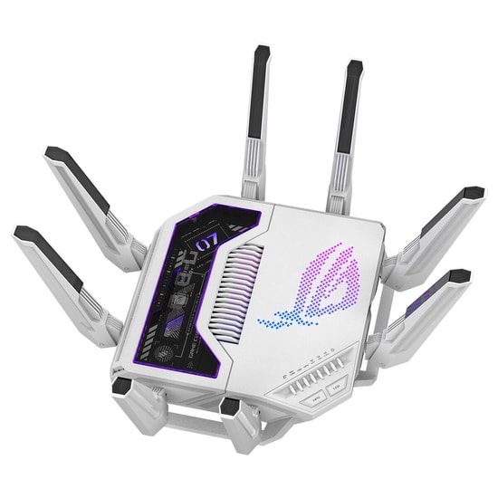 Asus ROG Rapture GT-BE19000-AI Tri-Band WiFi 7 Gaming Router - BE19000, 8 Anten, 2.6GHz CPU, AiMesh, ROG RGB