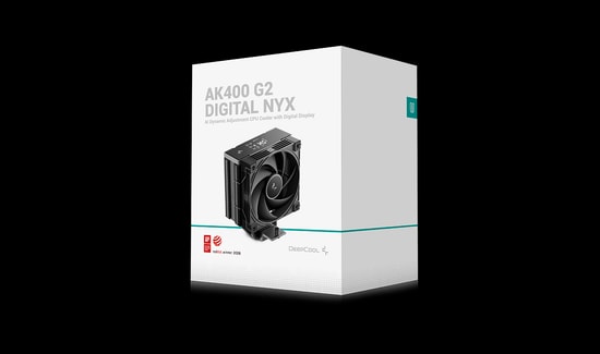 DeepCool AK400 G2 DIGITAL NYX İşlemci Hava Soğutucu - 120mm PWM Fan, Dijital Ekran, Intel ve AMD Uyumlu, Siyah Tasarım