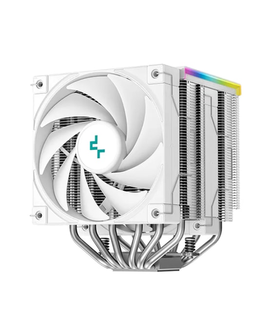 DeepCool AK620 DIGITAL SE WH Beyaz İşlemci Soğutucu - Çift 120mm PWM Fan, Dijital Ekran, Intel-AMD Uyumlu