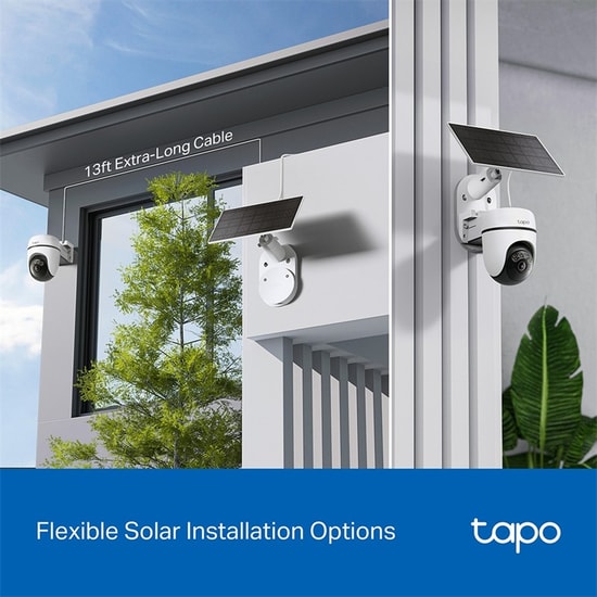 TP-Link Tapo C610 KIT 3MP 4mm Solar Pan-Tilt Güvenlik Kamerası - 10m Renkli Gece Görüşü, Çift Yönlü Ses, Alarm