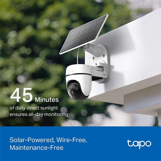 TP-Link Tapo C610 KIT 3MP 4mm Solar Pan-Tilt Güvenlik Kamerası - 10m Renkli Gece Görüşü, Çift Yönlü Ses, Alarm