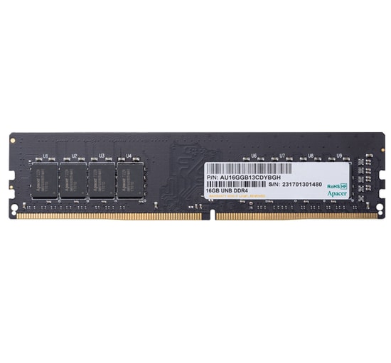 Apacer 16GB 3200MHz DDR4 CL22 Ram (EL.16G21.GSH) - DIMM, 1.2V, Masaüstü İçin Yüksek Performanslı Bellek Modülü