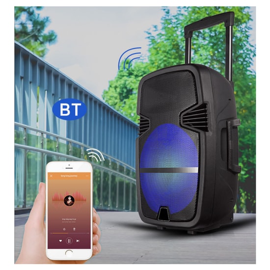 Nettech KTS-1158 Siyah Kablosuz Bluetooth Hoparlör (NT-109904) - Stereo Ses, Uzaktan Kumanda, Mikrofonlu, Led Işıklı