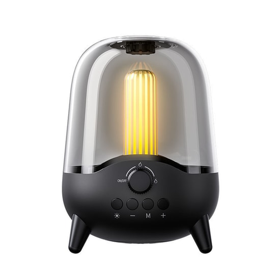 Nettech LP-20 Siyah Gece Lambalı Müzik Kutusu Kablosuz Hoparlör - FM Radyo, MP3 Player, Led Işık, 10m Bluetooth