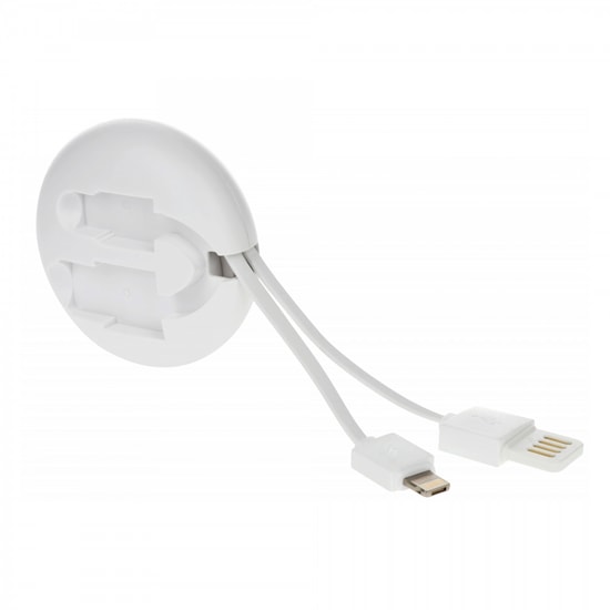 Remax RC-099t Beyaz 100cm Makaralı Lightning Şarj ve Data Kablosu - Plastik Gövde, Kompakt Tasarım, 1 Metre