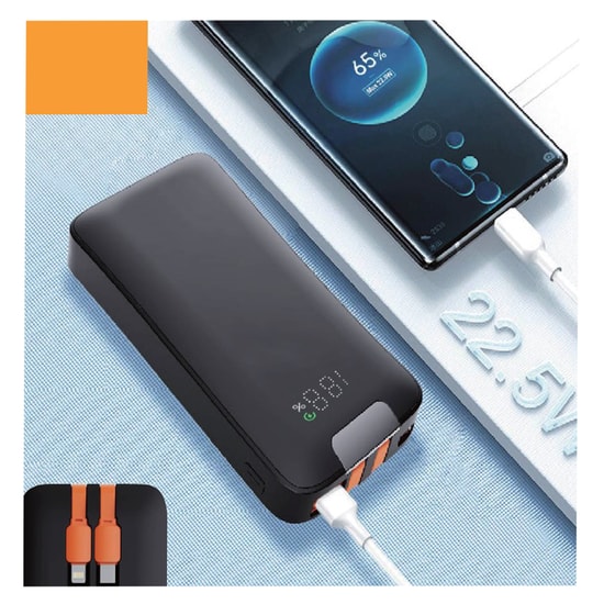 Nettech NT-PW23 SIYAH 22.5W 20000 mAh Taşınabilir Powerbank - 2 Çıkışlı, Hızlı Şarj Desteği, Led Pil Göstergeli