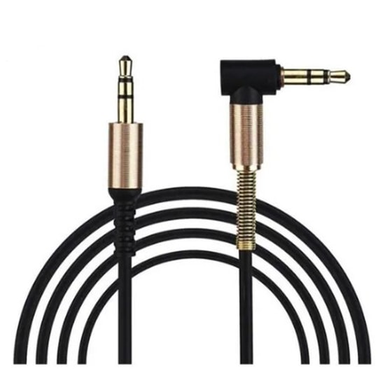 Nettech NT-103389 GOLD Between İp Örgü 100cm Aux Kablo - 3.5mm Stereo Ses Aktarımı, Altın Kaplama Uçlar, Gold