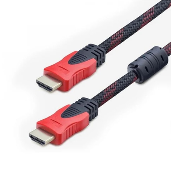 Hadron HDX2017 NT-97679 1000cm HDMI Kablo (Kırmızı) - 10 Metre Plastik, Yüksek Çözünürlüklü Görüntü ve Ses Aktarımı