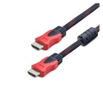 Hadron HDX2002 NT-92251 İp Örgü 500 cm HDMI Kablo (Kırmızı) - 5 Metre, Plexy Dış Materyal, Yüksek Hızlı Bağlantı