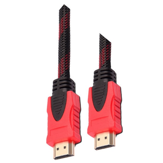 Hadron HDX2002 NT-92251 İp Örgü 500 cm HDMI Kablo (Kırmızı) - 5 Metre, Plexy Dış Materyal, Yüksek Hızlı Bağlantı