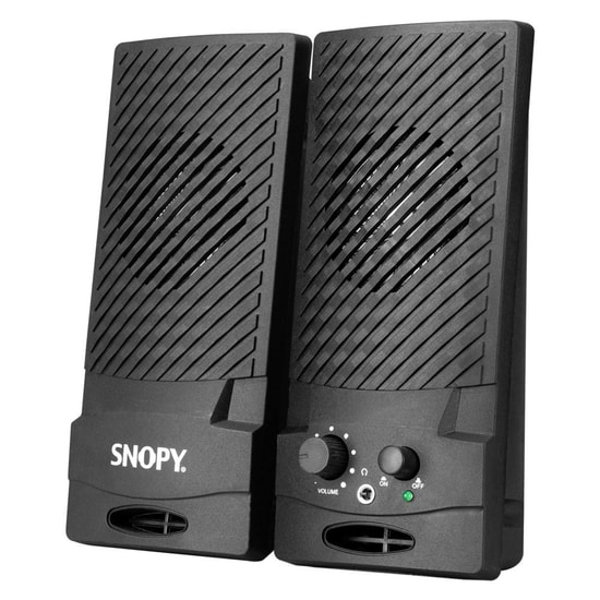 Snopy SN-510 1+1 3W Siyah USB Hoparlör - 2.0 Stereo Ses, Plastik Gövde, Kulaklık Girişi, Kompakt Masaüstü Tasarım 3W RMS