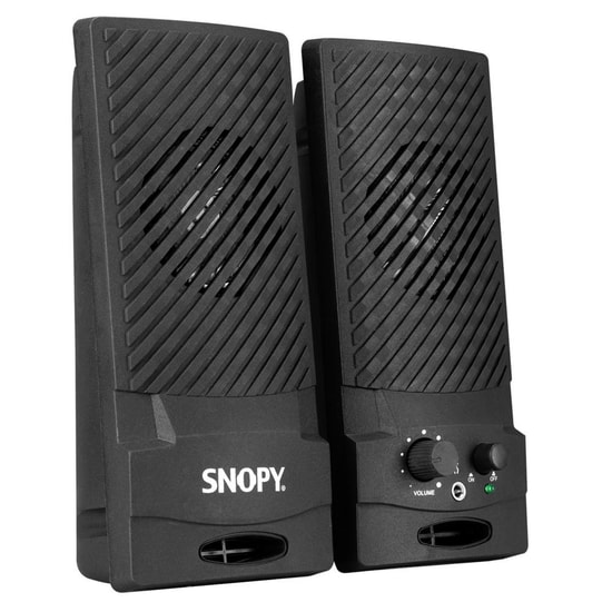 Snopy SN-510 1+1 3W Siyah USB Hoparlör - 2.0 Stereo Ses, Plastik Gövde, Kulaklık Girişi, Kompakt Masaüstü Tasarım 3W RMS
