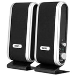 Snopy SN-820 Siyah/Gümüş 4W 2.0 Multimedia Hoparlör - LCD İnce Tasarım, USB Beslemeli, 3.5mm Jack, 1+1 Stereo Ses
