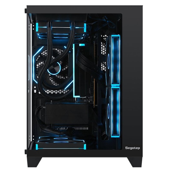 Segotep U502 Siyah 650W 80+ Mini Tower Gaming Kasa (U502-650W-SIYAH) - 3x ARGB Fan, mATX, 1x USB 3.0, HD Audio