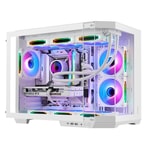 Segotep Lumi 3T Beyaz 750W 80+ Bronze Midi Tower Kasa (LUMI-3T-750W-BEYAZ) - 6x ARGB Fan, mATX, USB Type-C Çıkış