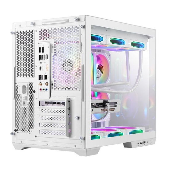 Segotep Lumi 3T Beyaz 750W 80+ Bronze Midi Tower Kasa (LUMI-3T-750W-BEYAZ) - 6x ARGB Fan, mATX, USB Type-C Çıkış