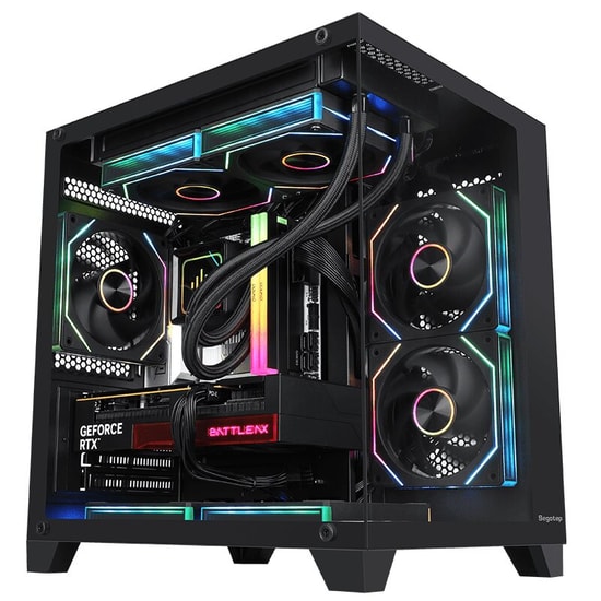 Segotep U502 Siyah 550W 80+ Mini Tower Gaming Kasa (U502-550W-SIYAH) - 3x ARGB Fan, mATX, 1x USB 3.0, HD Audio