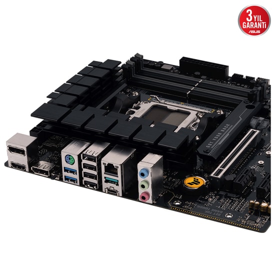 Asus TUF GAMING B650M-E AM5 DDR5 mATX Anakart - B650, 6400MHz, HDMI, 2xDP, Çift M.2, 2.5Gbit LAN, Aura RGB, USB 3.2