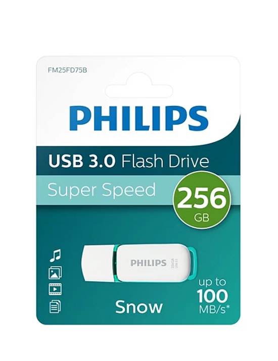 Philips FM25FD75B/00 256GB USB 3.0 Flash Bellek - Snow Bahar Yeşili, Şık Tasarım, 24 Ay Resmi Distribütör Garantili