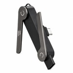Nettech NT-OT012 Siyah Type-C To Type-C Stand Dönüştürücü - Alüminyum Gövde, Data ve Görüntü Aktarım Desteği